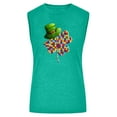 thumbnail image 3 of Honeeladyy Sales Sleeveless Tank Tops for Women St. Patrick's Day Colorful Puzzle Shamrock Print Tee Holiday Tops Summer Casual Vest Gre, 3 of 4