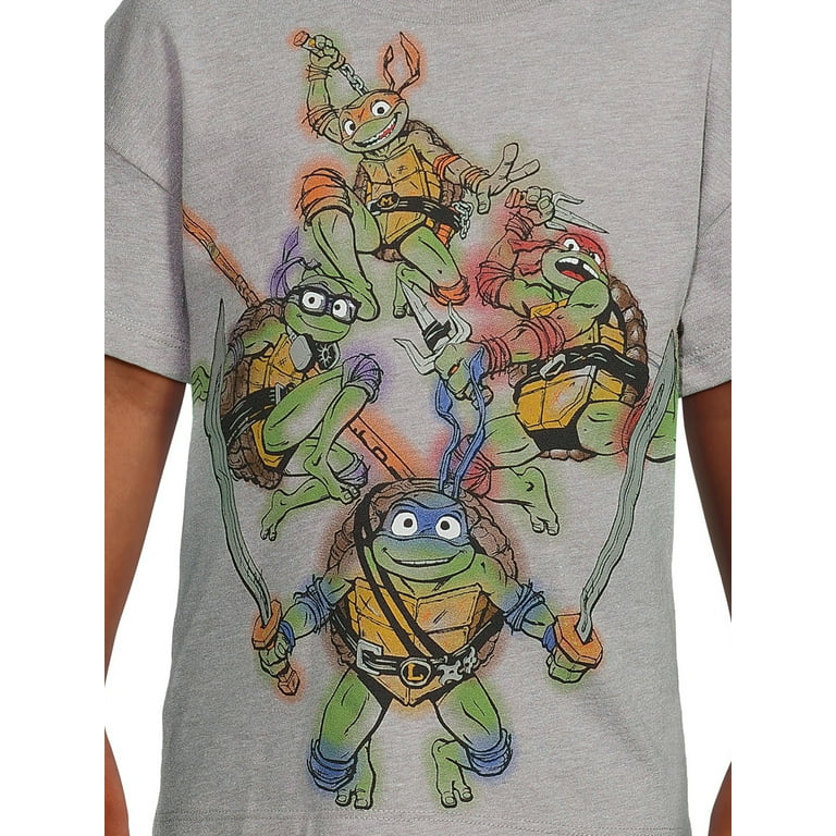 Teenage Mutant Ninja Turtles Boys T-Shirt with Short Sleeves, Sizes 4-18 