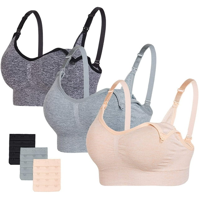 Body Silk Seamless Maternity Nursing Bra with Pads, Extenders & Clips