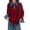 BH295 Red, variant on Curuila Women Sweater Collar Knit Solid Color Long Sleeve Pullover Fashionable Design Comfortable Soft Warm Winter Top Grey Size L