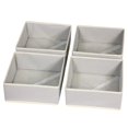 thumbnail image 1 of Diommell Caja De Almacenamiento De Tela Plegable Armario Cómoda Organizador De Cajones Cestas De Tela Contenedores Contenedores Divisor Para Ropa Ropa Interior Sujetadores Calcetines Ropa Juego De 4 G, 1 of 5