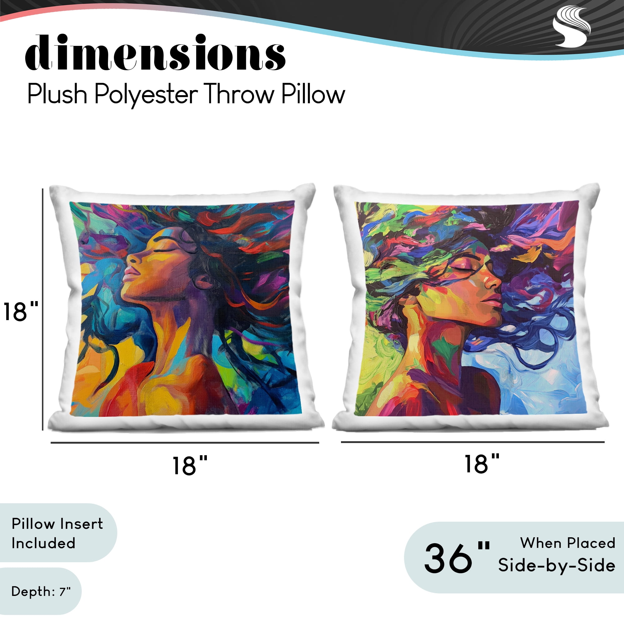 Stupell Industries Radiant Flow Of Colors 2 Piece Decorative Printed Throw Pillow Set, design by Svetlana Aleynikova