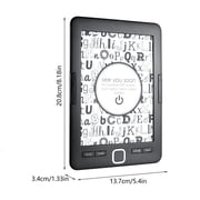 SDFGTstore Lightweight Electronic Book Reader Front Lit Screen Supports Multiple Ebook Formats