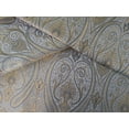 thumbnail image 4 of Silk Brocade fabric silver grey paisleys with gold metallic jacquard COLOR 44" wide BRO859[3], 4 of 4