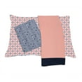 thumbnail image 3 of Bacati - Olivia Tribal 3-Piece 100% Cotton Percale Toddler Sheet Set, Coral/Navy, 3 of 6