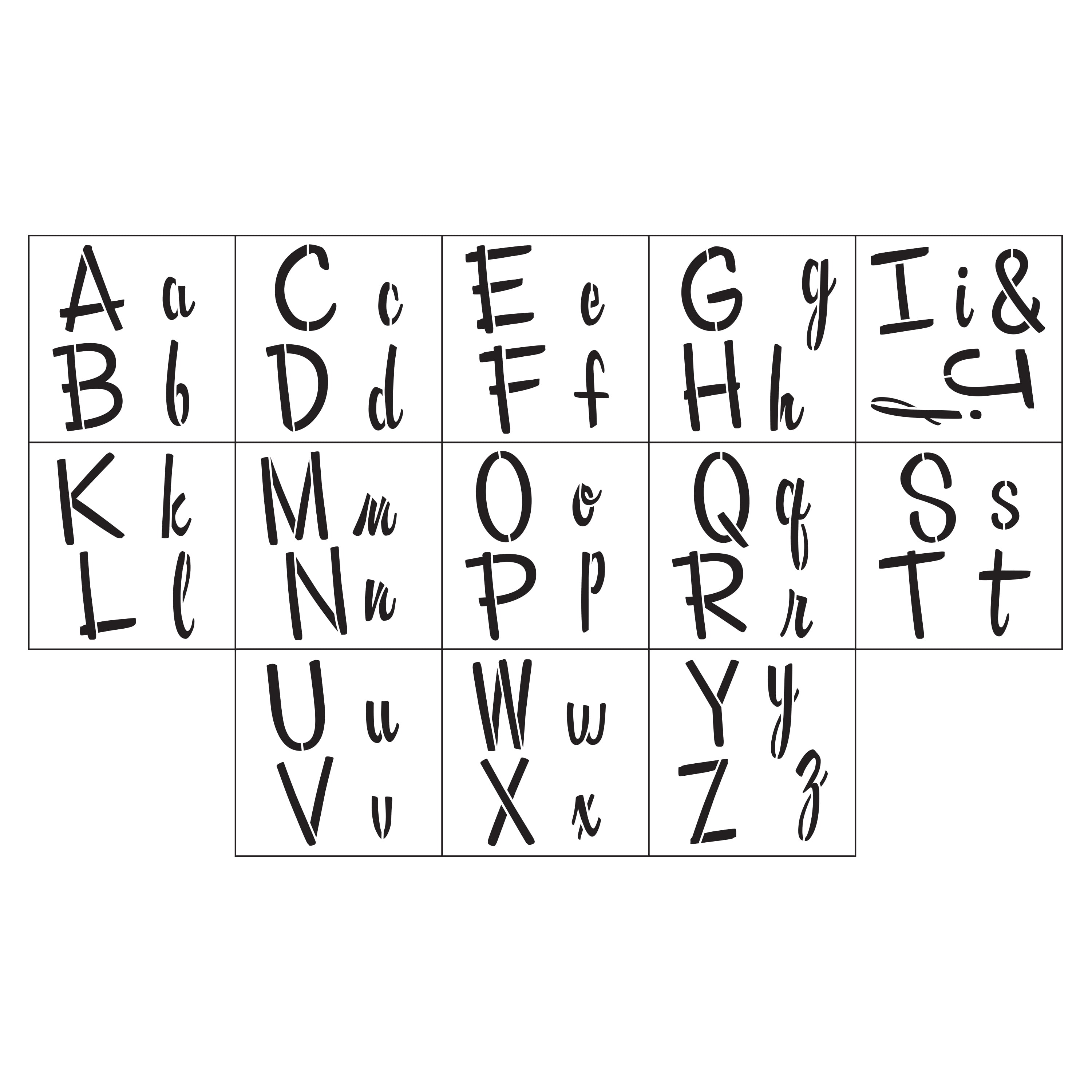 Hello Hobby 0.75 inch Letter Stencil (30 Pieces)