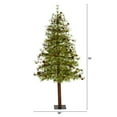 thumbnail image 2 of Nearly Natural 6ft. Wyoming Alpine Artificial Christmas Tree with 150 Clear (Multifunction) LED Lights and Pine Cones on Trunk, 2 of 10