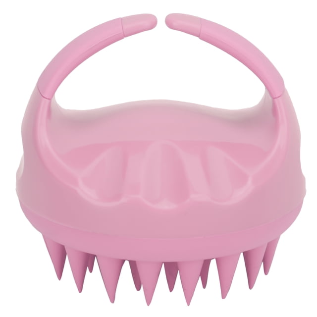 Cepillo de masaje para el cuidado de mascotas, cepillo de baño suave para gatos, elimina el subpelo suelto y el pelo enredado de perros y gatos, color rosa.
