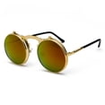 thumbnail image 4 of Jett 3057 Lunettes de Soleil Rétro en Métal steampunk à Clapet Lunettes de Soleil à Clapet pour Hommes et Femmes Monture Ronde à la Mode Lunettes Prince, 4 of 7