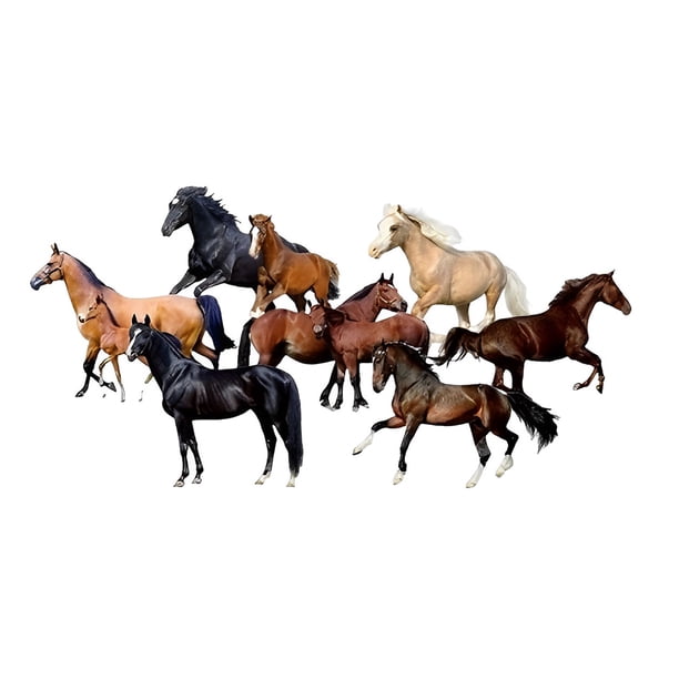 Inteprter Adhesivo de pared caballo nuevo cartel motivacional chino tradicional creativamente DIY papel pintado pegatinas dormitorio habitación ventana Decoración del hogar Inteprter HA077959-00B