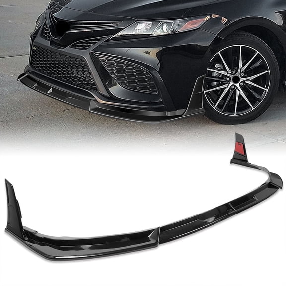 Stay Tuned Performance For 2021-2024 Toyota Camry SE XSE Painted Black Front Bumper Lip Spoiler Splitter STP-Style 5PCS