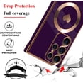 thumbnail image 3 of Compatible with Samsung S23 Ultra Magnetic Case for Women Girls,Light Luxury Cute Love Heart MagSafe Plating Electroplated Bling Case Raised Full Camera Lens Protection Phone Case-Deep Purple, 3 of 13