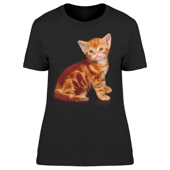 Red Shorthair Cat Sitting Tee Women's -Image by Shutterstock