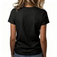 thumbnail image 3 of Womens Pink Ribbon Breast Cancer Awareness T-Shirt Angel Wings Pink Ribbon Floral Print Short Sleeve Tops Casual Breast Cancer Graphic Crew Neck Tee, 3 of 3