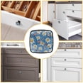 thumbnail image 6 of 4 Pcs Cabinet Handle Drawer Pulls Lotus Flower Fishes Knobs with Screws Square Furniture Office Cabinet Knob Decoration, 6 of 7
