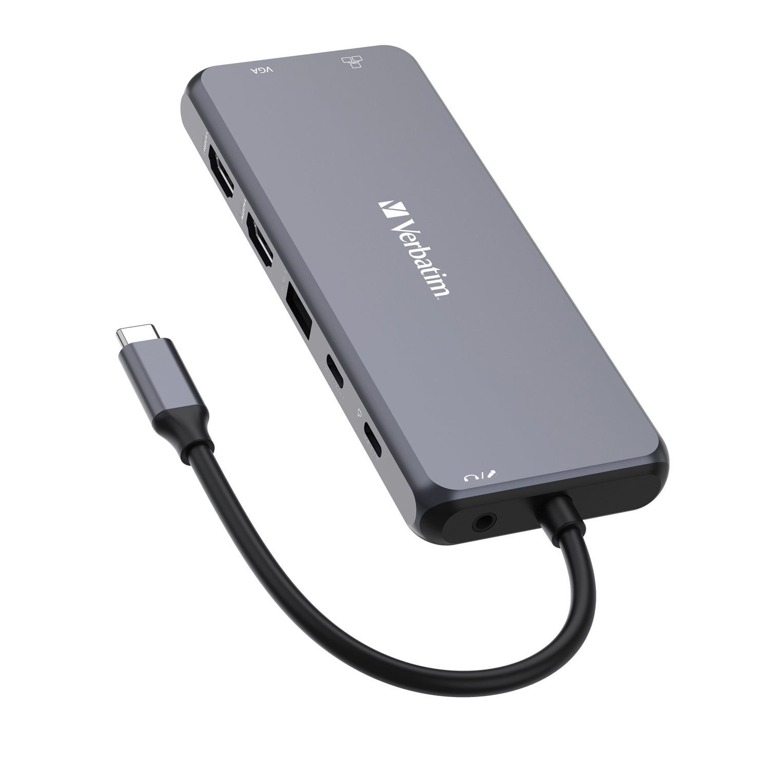 Verbatim® USB-C Pro Multiport Hub14 Port, Gray 32154