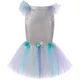 thumbnail image 3 of Falda tutú de sirena para niñas, escamas de pez, trompeta, cola de pez, faldas de tul para niñas, tutús para cumpleaños de niños, disfraz de princesa de Halloween, 3 of 5