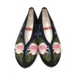 thumbnail image 4 of TJ Global Women's Traditional Chinese Flower Embroidery Flats - Totem Style Loafers Comfortable Round Toe Ballet, Cheongsam (Black, Size 7), 4 of 4