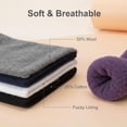 thumbnail image 4 of 5 Pairs Womens Merino Wool Socks Hiking Warm Winter Thick Thermal Crew Cozy Cabin Ladies Gift Comfy Boot Work Socks, 4 of 8