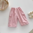thumbnail image 2 of KAUOD Toddler Baby Lightweight Utility Cargo Shorts Bloomers Boys Girls Knee Lengths Loose Fit Oversized Short Pants, 2 of 9