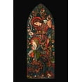 thumbnail image 2 of Burne–Jones, Edward 23x32 Black Ornate Wood Framed with Double Matting Museum Art Print Titled - The Annunciation, 2 of 4