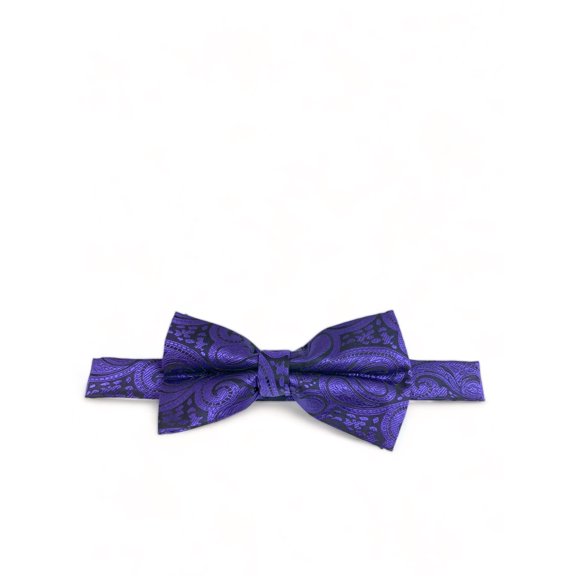 Classic Formal Purple Paisley Bow Tie