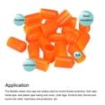 thumbnail image 4 of 20Pcs 12mm(1/2") Rubber End Caps Cover Vinyl Screw Thread Protector Round Wire Shelf Caps, Orange, 4 of 5