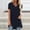 *Sky Blue, variant on Women's V Neck Short Sleeve T-Shirt,Solid Color Casual Summer Loose Fit Top Gray,Women's Plus L