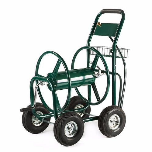ALEKO GHRC400 Heavy Duty Hose Reel Cart Industrial 4 Wheel 400' Hose Capacity Outdoor Yard... by ALEKO