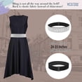 thumbnail image 4 of XIATIAN Women Rhinestone Wide Elastic Dress Belt Bling Crystal Thick Stretch Shiny Party Waist Belt, 4 of 6