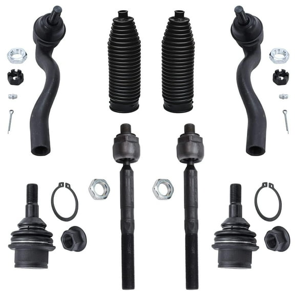 Detroit Axle - Front 8pc Suspension Kit for 2011-2015 Jeep Grand Cherokee Dodge Durango 2012 2013 2014, 2 Lower Ball Joints, 4 Tie Rods, 2 Sway Bar Links, 2 Boots, Replacement