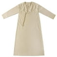 thumbnail image 3 of Style Musulman Homme Solide Manches Longues Abaya Arabe Dubai Longue Tunique Kaftan Thobe Islamique Robe, 3 of 3