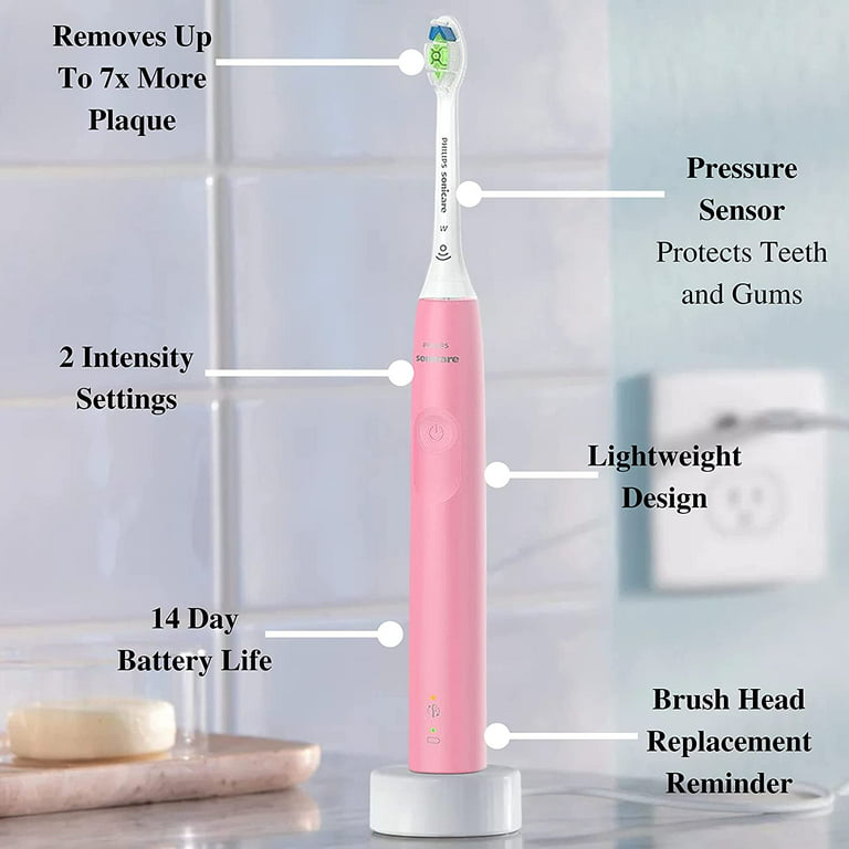 Philips Sonicare Electric Toothbrush DiamondClean, USB Rechargeable  Toothbrush with Travel Case, Adult, Pink