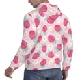 thumbnail image 6 of Pofeuu Floral Strawberr Print Mens Casual Hooded Collar Drawstring Hoodies Pullover Sweatshirts Casual Long Sleeve Shirts-4X-Large, 6 of 7
