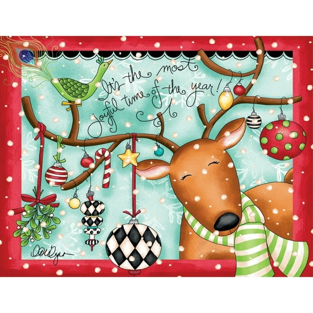 LANG JOYFUL REINDEER BOXED CHRISTMAS CARDS