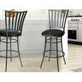 thumbnail image 2 of Steve Silver Stellan Commercial Grade Black Metal Swivel Barstool, 2 of 10