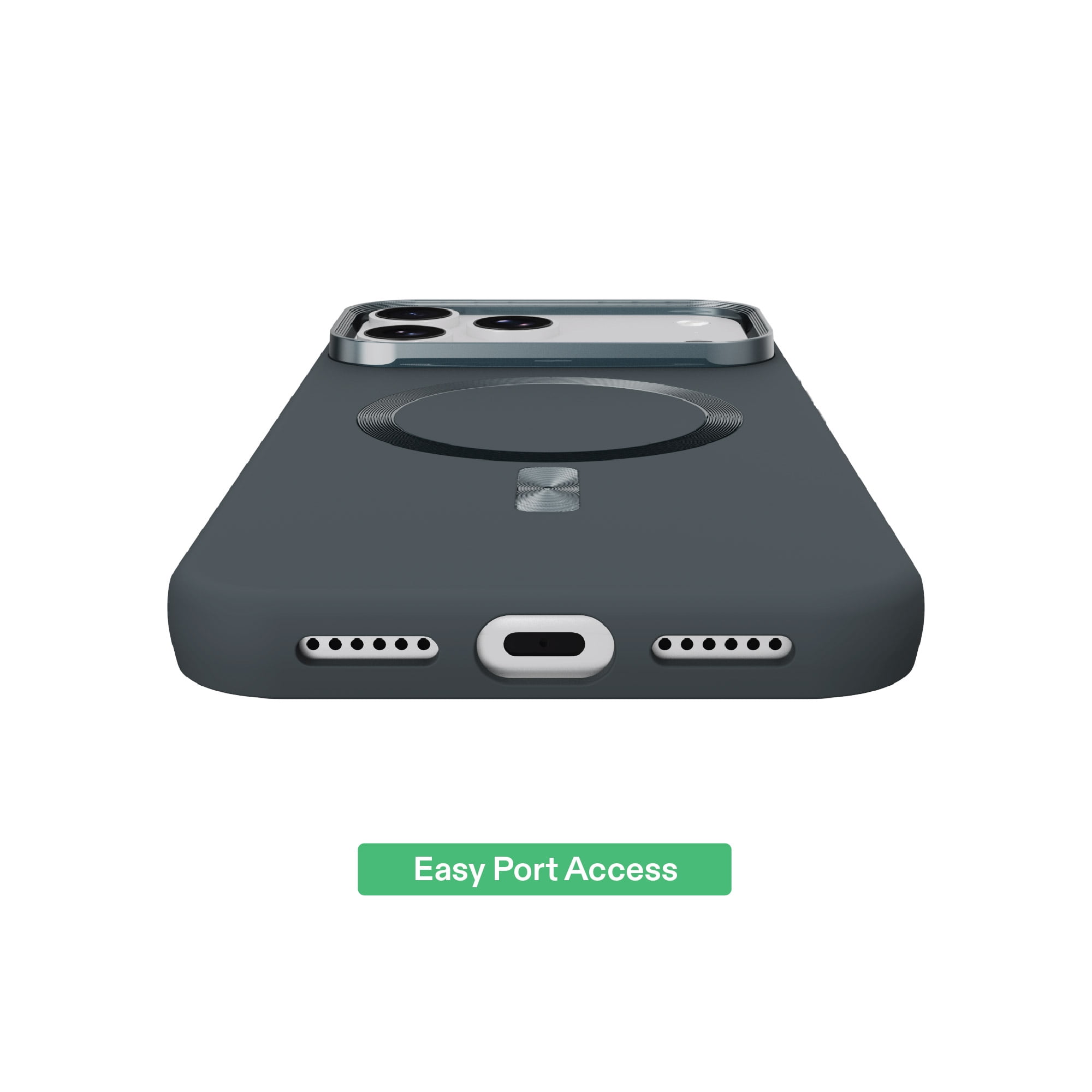 onn Soft Touch Phone Case for iPhone 18 Pro Max / 17 Pro Max, MagSafe Compatible - Gray