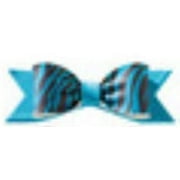 Cake Decoration Gum Paste Bow- Blue Animal Print Stripes