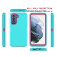 thumbnail image 2 of Galaxy S21 FE 5G Cases, Sturdy Case for Galaxy S21 FE 5G 6.4", Tekcoo Full-Body Heavy Duty Armor Hard Plastic & Shock Absorption Rubber Rugged Bumper 3-in-1 Case Cover -Mint, 2 of 7