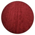 thumbnail image 2 of Rugsotic Carpets Handmade Rugs Hand Knotted Loom Round 10'x10' Dark Red Silk for Indoor Use, 2 of 5