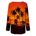 thumbnail image 3 of CLOOCL Women Plus Size Blouse Hawaiian Trees Pattern Print T-Shirt Long Sleeve Fashion Female Loose Tops, 3 of 6