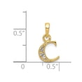 thumbnail image 3 of 14K Two-Tone Gold Charm Pendant Themed Diamond Round White 15 mm 8, 3 of 3