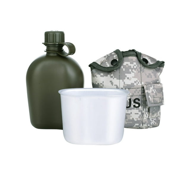 1 Ensemble Durable Portable Pratique Cantine Bouteille Randonnée Cantine Militaire pour Survie Randonnée Chasse Extérieur