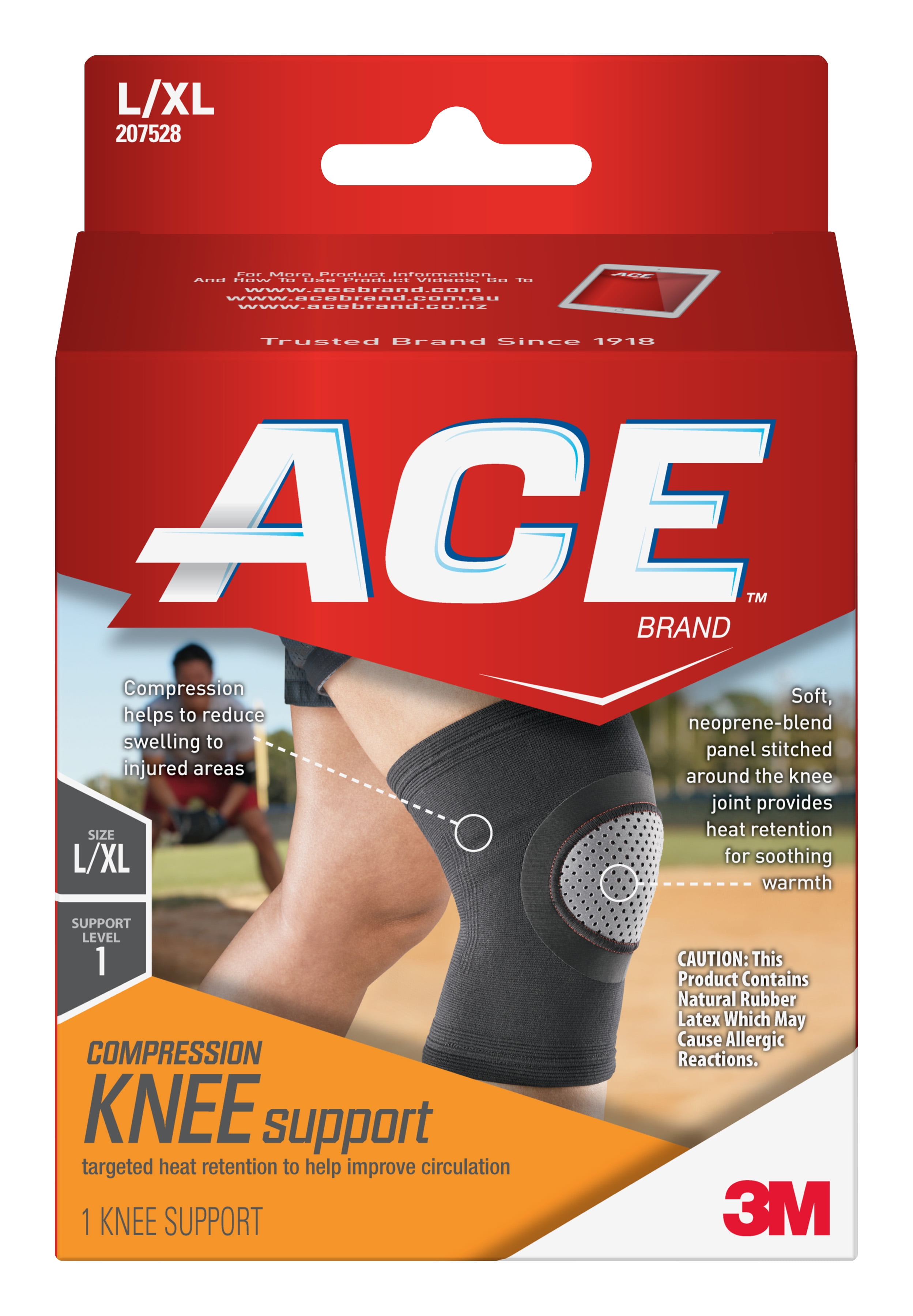 ACE ElastoPreene Knee Support, 207528, Large / Xlarge