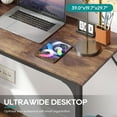 thumbnail image 3 of XF XINFENG Modern Office Computer Desk 39 inch Wooden Industrial Writing Desk Kids Study & Work Table for Home Office, Vintage, 3 of 7