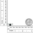 thumbnail image 6 of Gem Stone King 10K White Gold Black Onyx and White Moissanite 3-Stone Ring for Women | 1.00 Cttw | Round 6MM | Gemstone December Birthstone | Size 7, 6 of 6