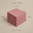thumbnail image 3 of ANA Blush cotton Linen Napkins Set of 12 18x18 inch Cotton Dinner Napkins - Washable Soft Premium Hotel Quality Reusable Napkins Perfect Table Napkins for Family Dinners, 3 of 7