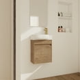 thumbnail image 3 of Soft-close bathroom vanity with sink, 16 inches, soft-close door hinges and handles, can be mounted to the wall, suitable for small bathrooms, 3 of 9