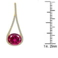 thumbnail image 3 of Mauli Jewels Engagement Necklace for Women 4.81 Caratw Diamond And Gemstone Pendant 4 prongs 10K Yellow Gold With 18'' Rope Chain|Silver Chain, 3 of 7