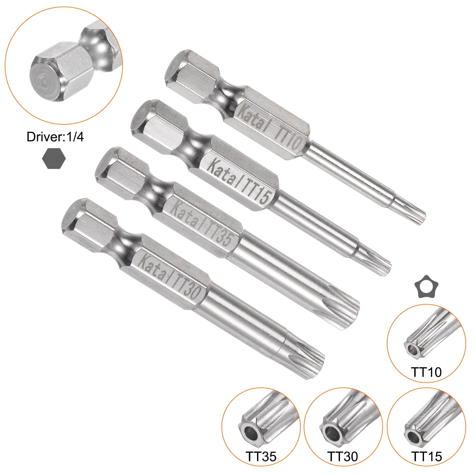 Uxcell TT10-TT35 Magnetic Security Star 7 Point Torx Screwdriver